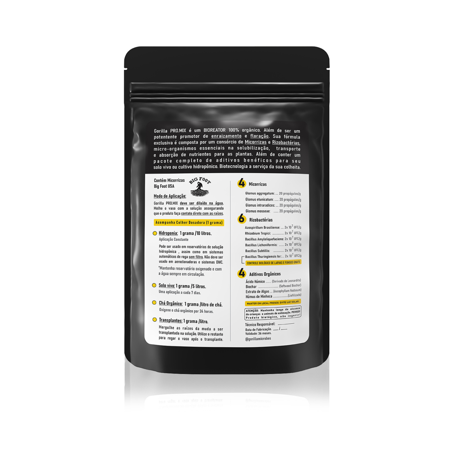 Gorilla Pro.Mix BLACK Micorrizas e Rizobactérias - Sachê 250g - Imagem 2