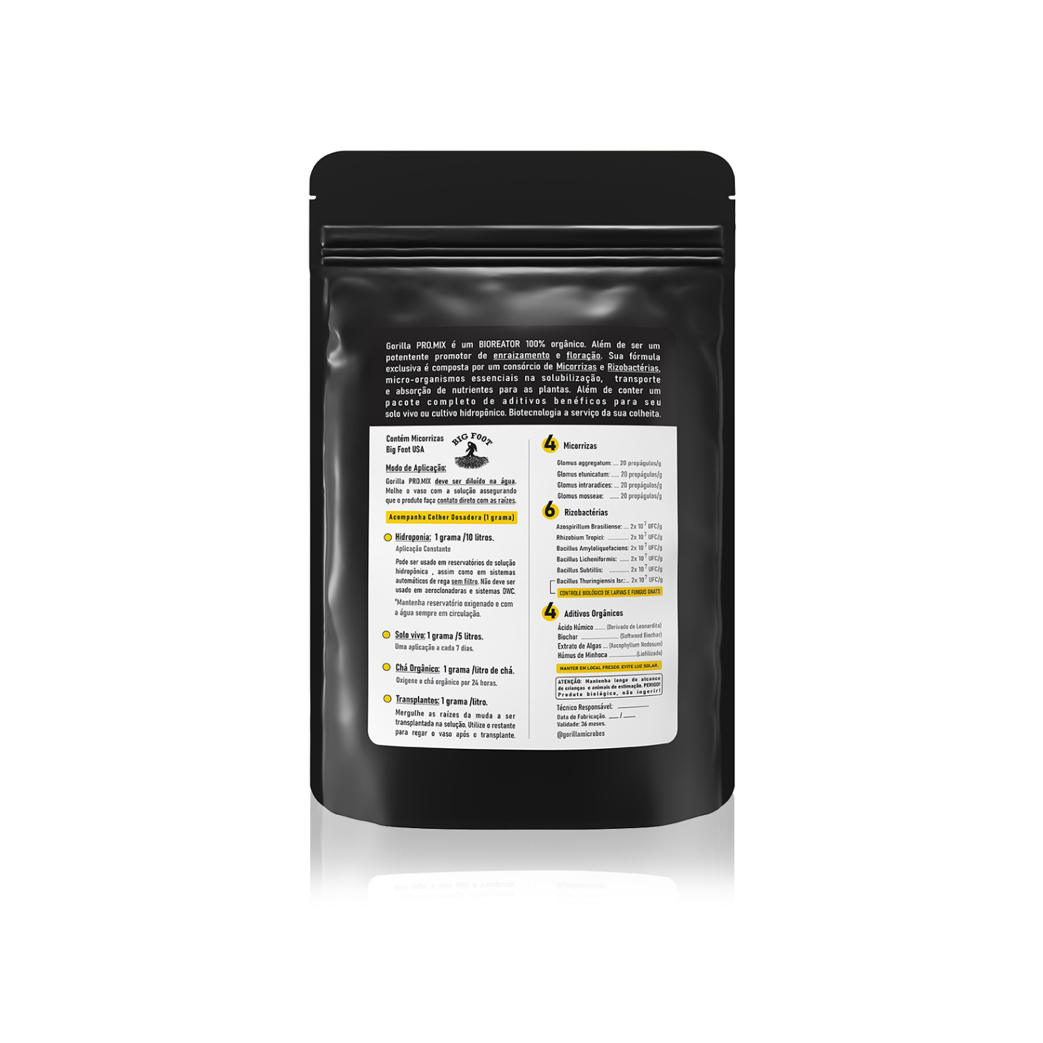 Gorilla Pro.Mix BLACK Micorrizas e Rizobactérias - Sachê 50g - Imagem 2