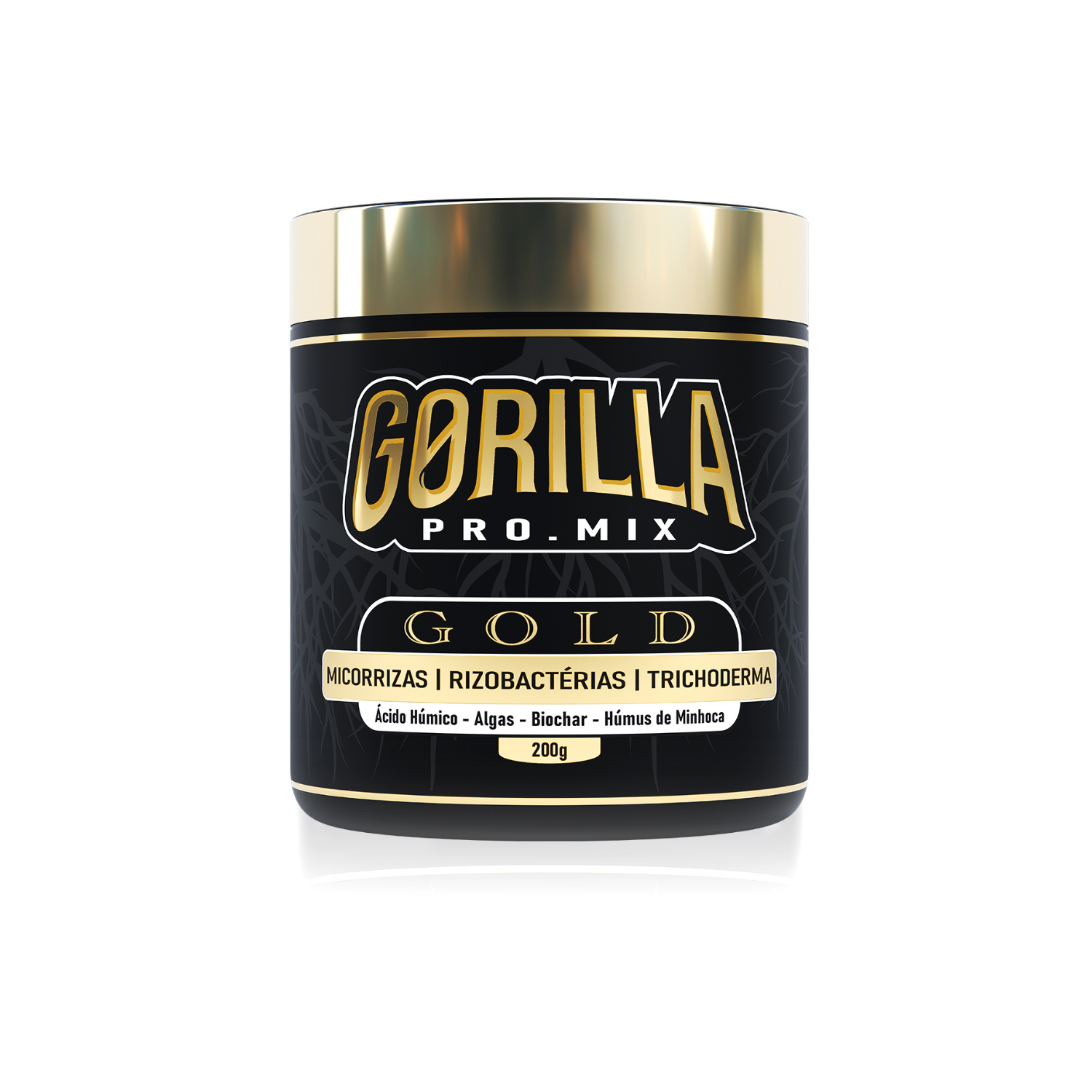 Gorilla Pro.Mix GOLD Pote 200g (Micorrizas, Rizobactérias e Trichodermas)